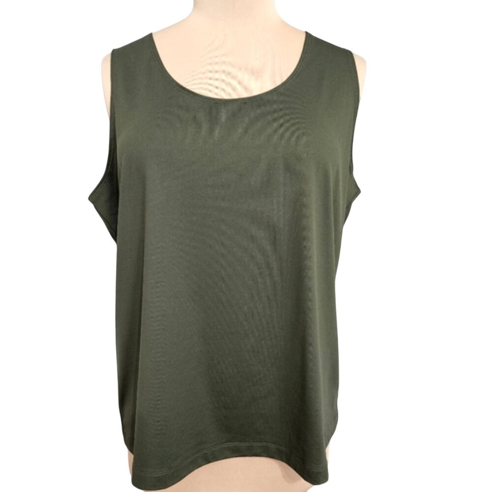 Chico’s Women’s Tank Top Sleeveless Top Cami Nylon Stretch Plus Size 4X Green